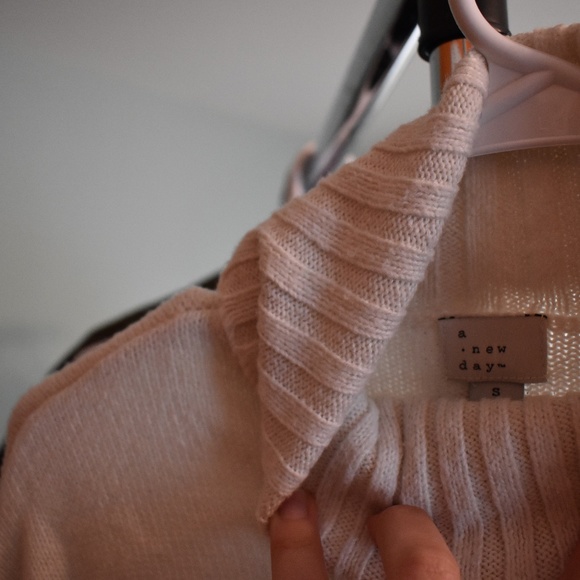 Women's Size Small Cream Colored Turtleneck Sweater by A New Day - Picture 2 of 2